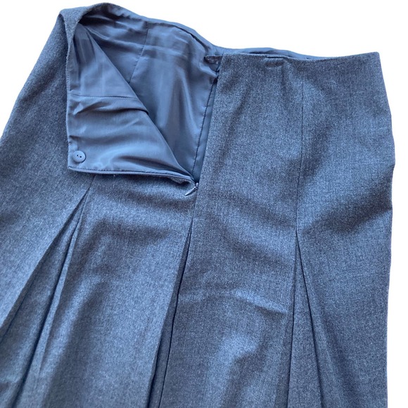 Talbots Wool Circle Midi Skirt Gray Size 10 - Picture 4 of 6